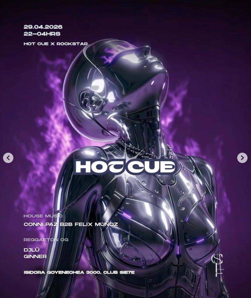 Flyer Hot Cue · Miércoles 6 de mayo