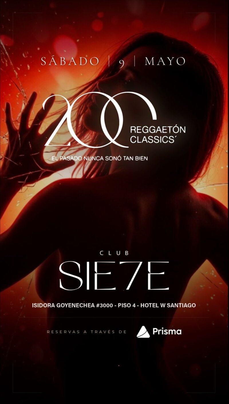 Flyer 200 Reggaetón Classics · Sábado 9 de mayo